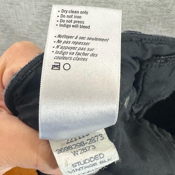 Paige studded vintage black skinny jeans size 28 - Picture 9 of 9